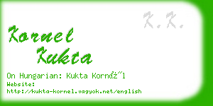 kornel kukta business card